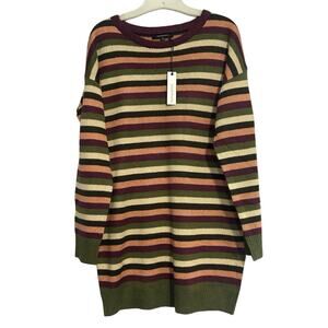 Olivaceous Women's Multicolored Long Sleeve Sweater NWT Size Medium